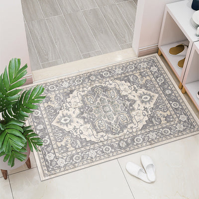 Retro Entry Door Non-slip Mat Rectangular Door Mat