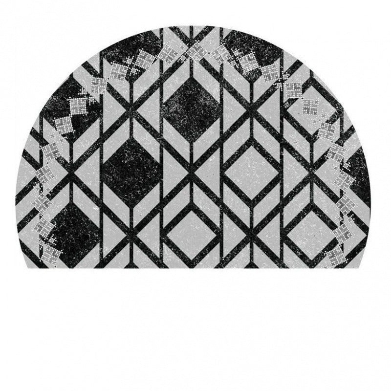Semicircle Door Mat Crystal Velvet Door Mat T