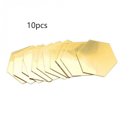 Hexagonal Mirror Acrylic Wall Sticker Background Wall Crystal Stereo Mirror Sticker