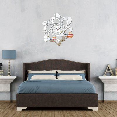 Fashion mirror wall clock