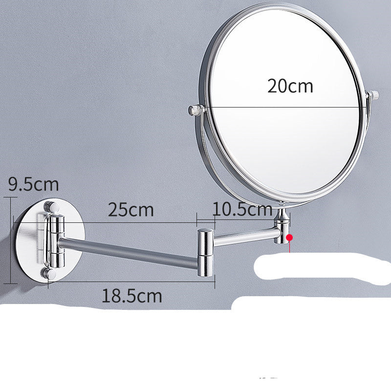 Punch-Free Makeup Mirror Mirror Double Sided Wall Mounted