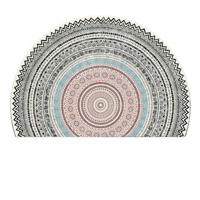 Semicircle Door Mat Crystal Velvet Door Mat T