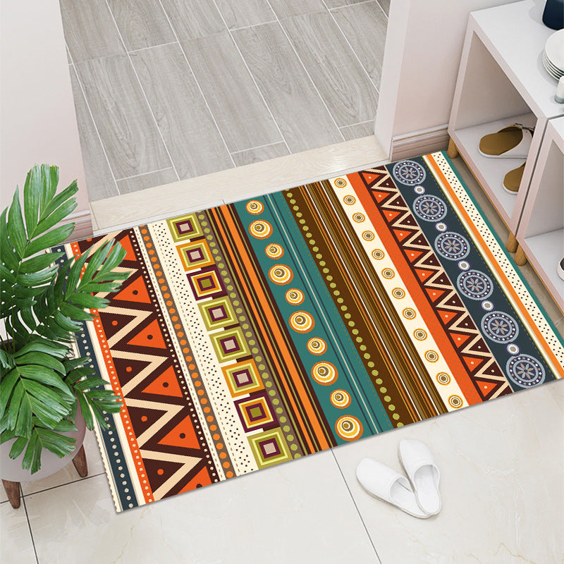 Retro Entry Door Non-slip Mat Rectangular Door Mat