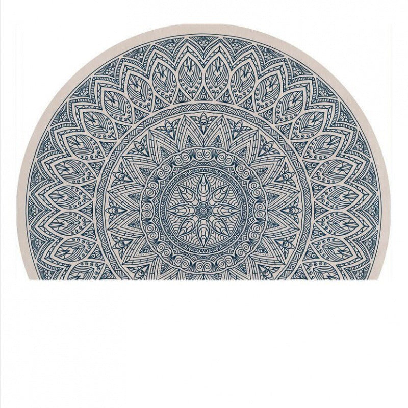 Semicircle Door Mat Crystal Velvet Door Mat T