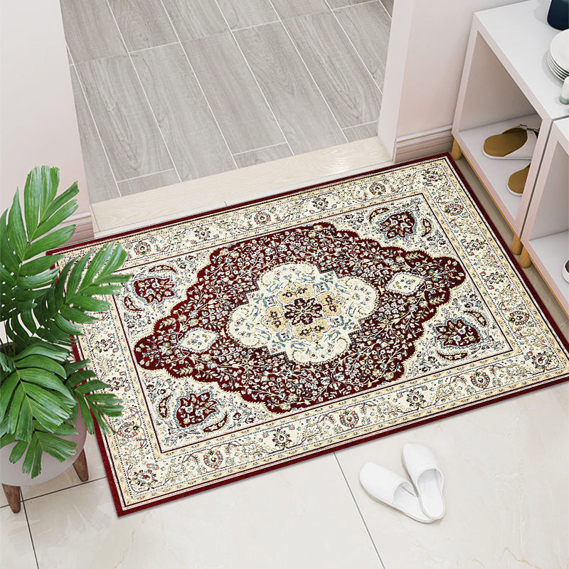Retro Entry Door Non-slip Mat Rectangular Door Mat