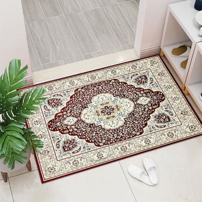 Retro Entry Door Non-slip Mat Rectangular Door Mat