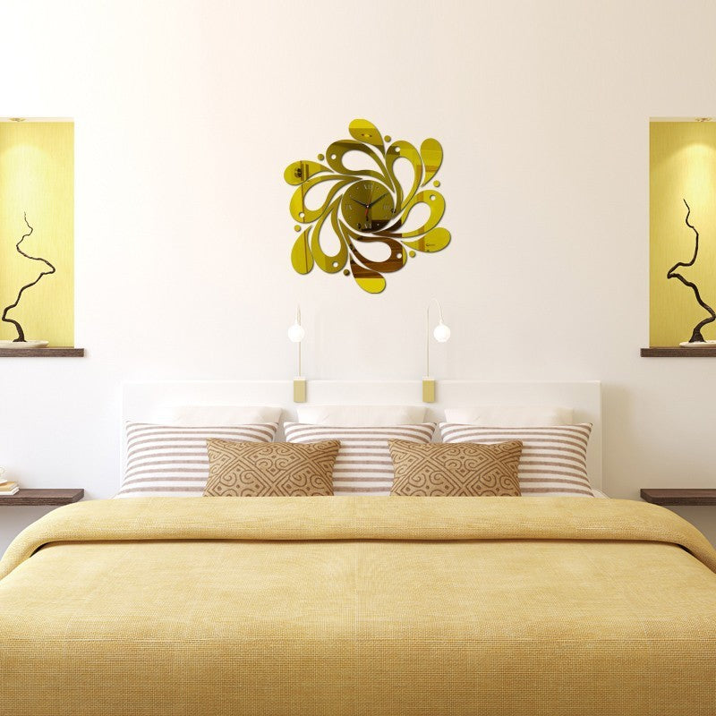 Fashion mirror wall clock