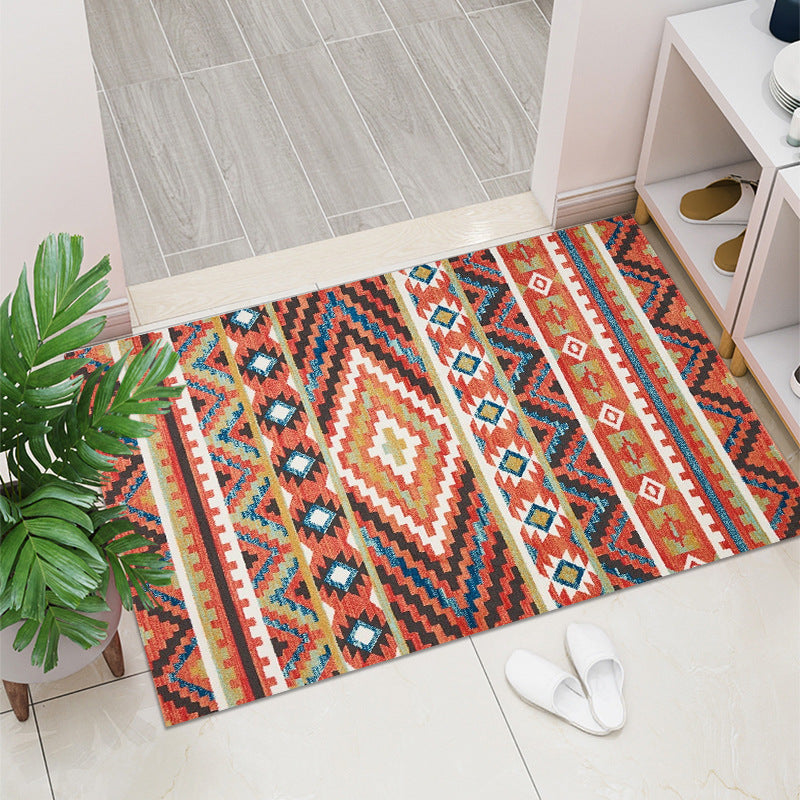 Retro Entry Door Non-slip Mat Rectangular Door Mat