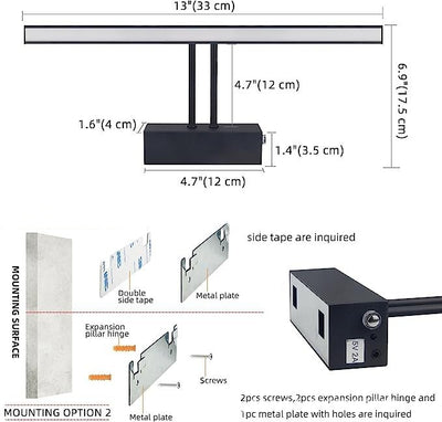 Adjustable Brightness Wall Mirror Headlight
