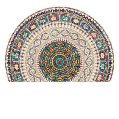Semicircle Door Mat Crystal Velvet Door Mat T