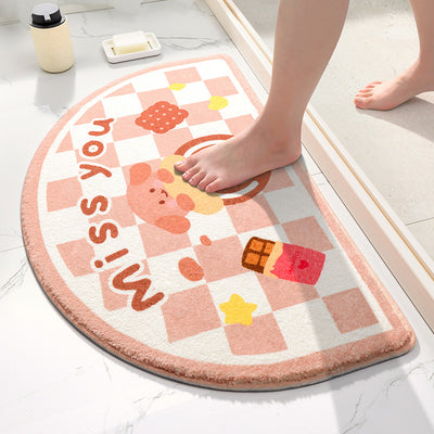 Absorbent Bathroom Nonslip Mat Entry Door Mat Door Foot Pad Toilet Entry Door Home Mat